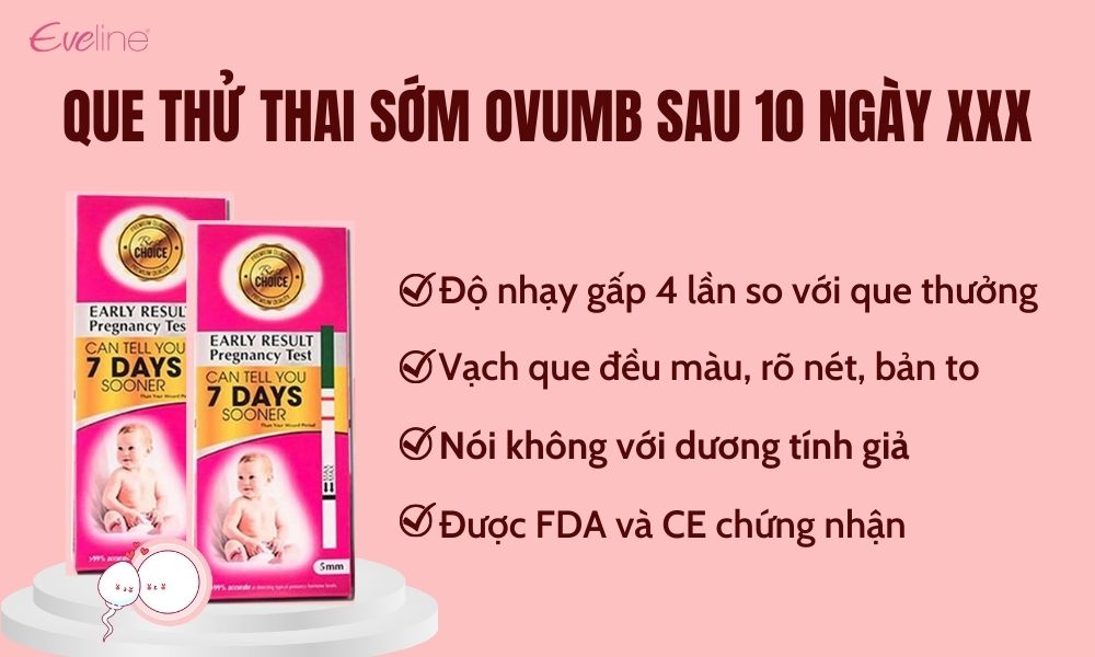 Que thử thai sớm OvumB bán chạy số 1 Đông Nam Á