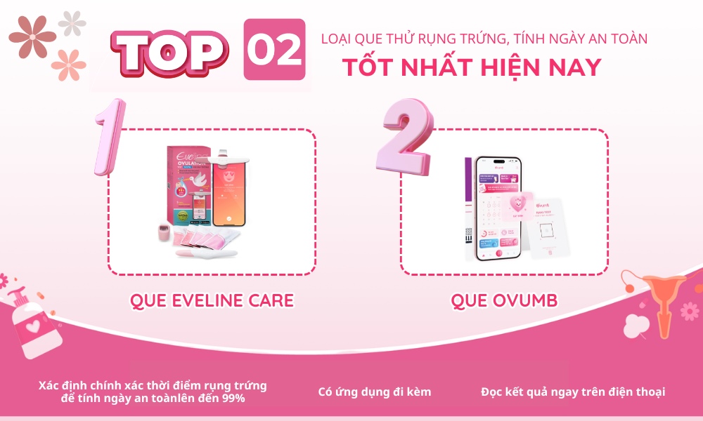 2 que thử rụng trứng, tính ngày an toàn chính xác hơn 99% 
