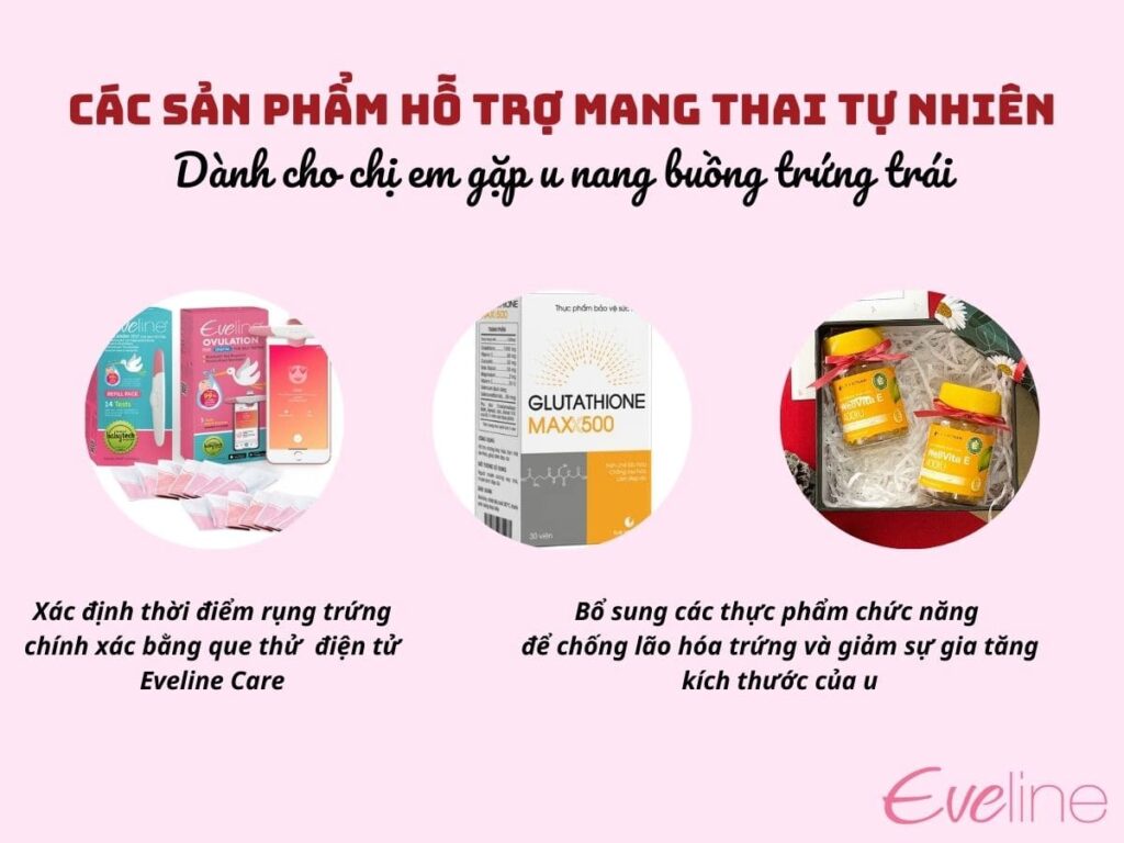 Các sản phẩm hỗ trợ mang thai tự nhiên cho người bệnh u nang buồng trứng bên trái