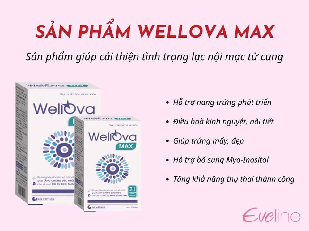Sản phẩm WellOva Max hỗ trợ cải thiện tình trạng u nội mạc tử cung