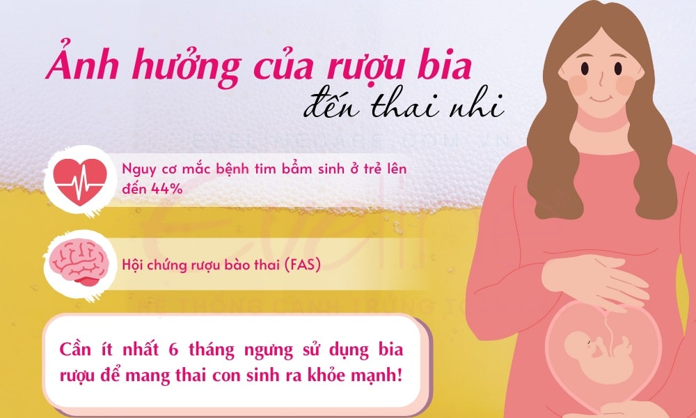 Ảnh hưởng của rượu bia đến thai nhi