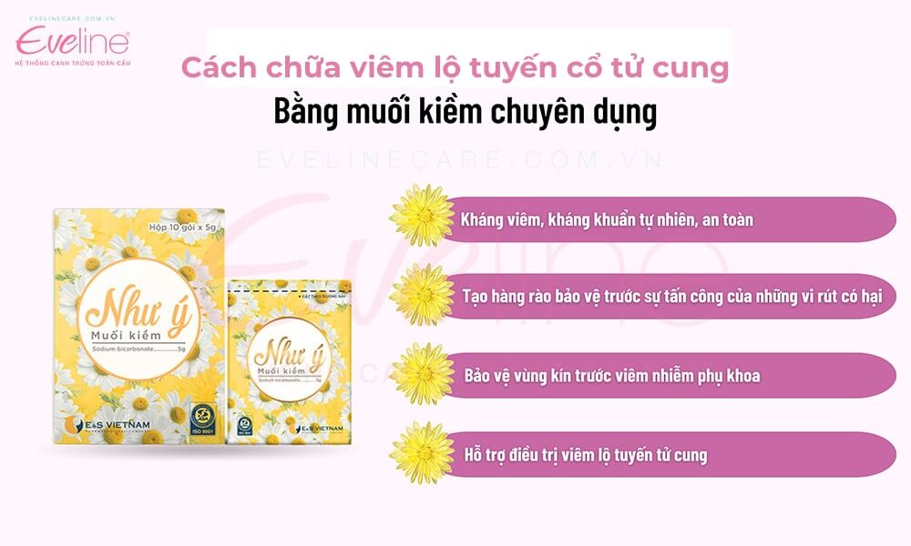 Mẹo chữa viêm lộ tuyến cổ tử cung bằng muối kiềm Như Ý chuyên dụng