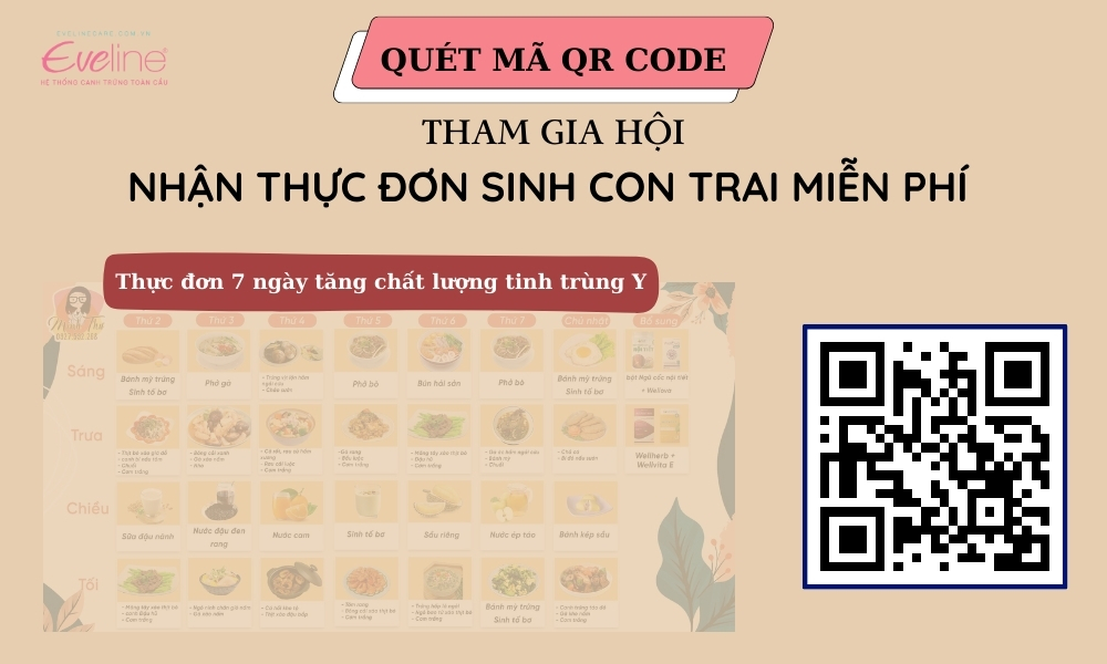 Quét mã nhận ngay thực đơn sinh con trai MIỄN PHÍ